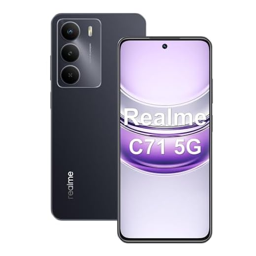 Realme C71 5G Smartphone 8GB RAM 256GB ROM Tela de 6.67" 120Hz, 5000mAh Batteria Octa Core Dual SIM (Negro)