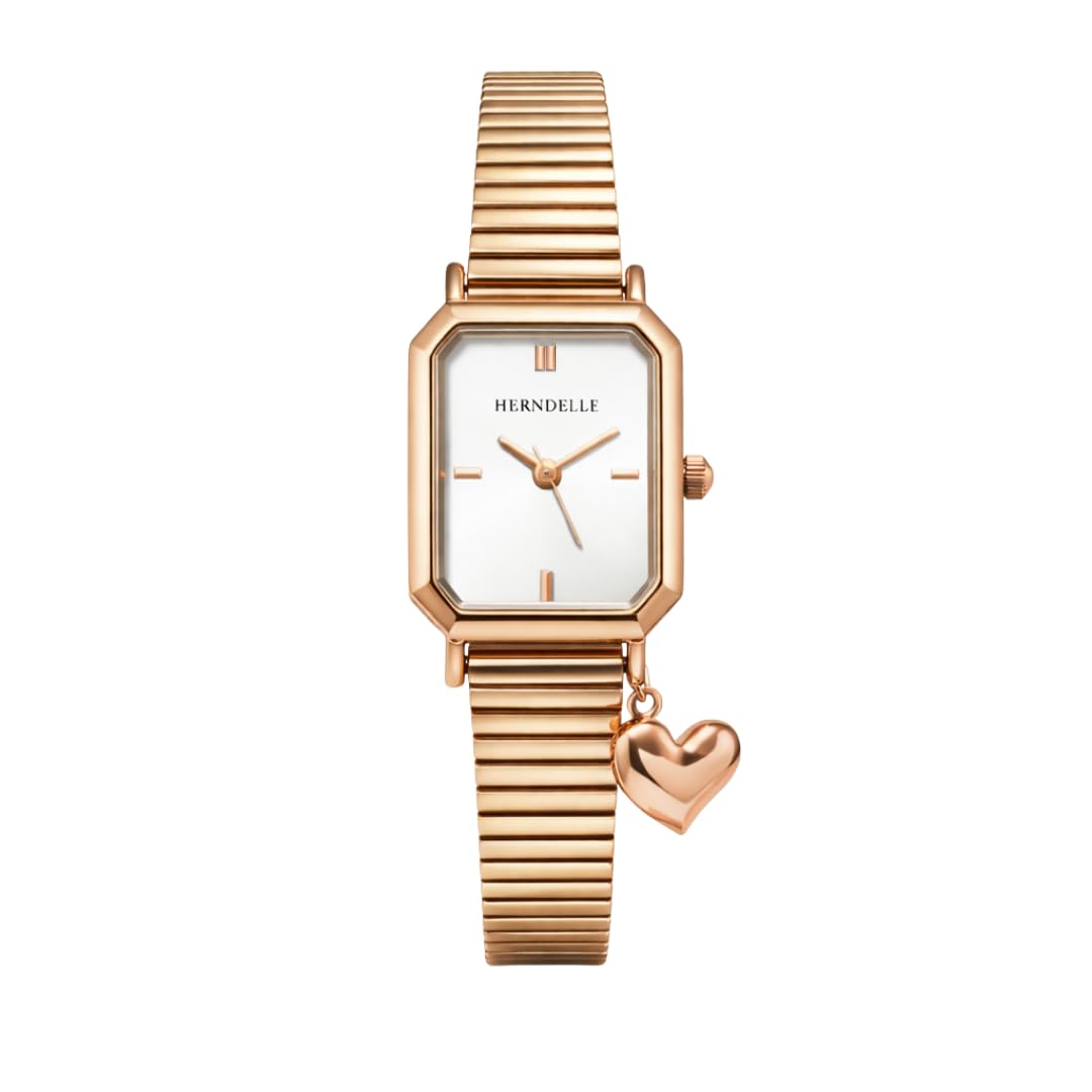 Premium Analog Women's Watch - The Charmer - Rose Gold Vintage-Inspired Watch Stainless Steel Straps-image-45