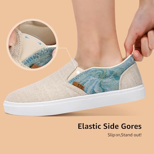 STQ Wide Toe Box Slip On Shoes for Women | Business Casual Shoes for Women Trendy Fashion Sneakers Lightweight Loafers Shoes4