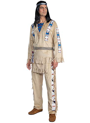 Maskworld Winnetou Kostüm - Indianer - Größe: L - Lizenz-Kostüme aus den Karl-May-Filmen für Karneval und Motto-Party