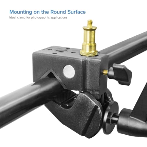 Image of PHOTOMAX C Clamp with Metal Stud Universal 1 /4 inch & 3 /8 inch Screw for Multi Purposes, 40 Lbs High Loading Super (C Clamp with Metal Stud Universal)