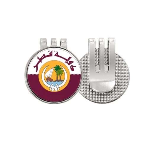 Marqueur de golf Qatar en émail et clip magnétique haut de gamme