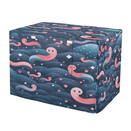 Housse imperméable serpent rose pour cage chien et chat - 2