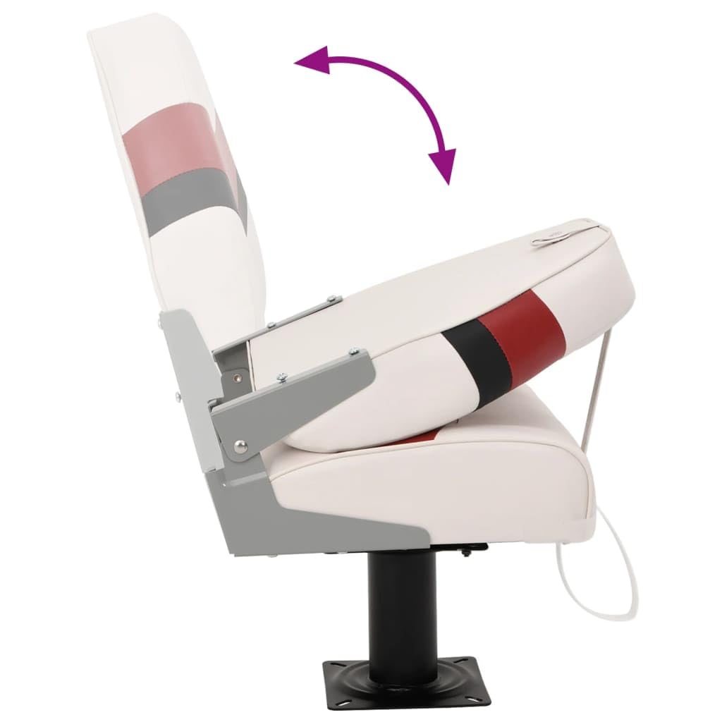 vidaXL Siège de Bateau avec piédestal pivotant à 360°, Chaise de Capitaine de Bateau avec piédestal, piédestal de siège de Bateau pivotant, siège de Bateau avec Support pivotant