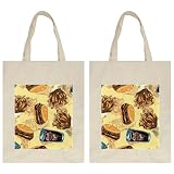 VAPOKF Bolsas de lona reutilizables, hamburguesas fritas y refrescos