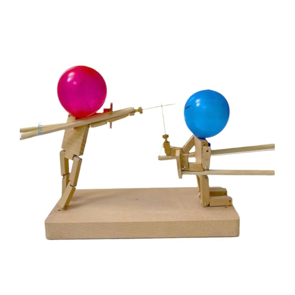 Namvo Balloon Bamboo Man Battle - Juego de esgrima de Mesa de Madera para Dos, Incluye 100 Globos, Divertido Duelo Interactivo con Amigos, Ideal para reuniones sociales y Eventos