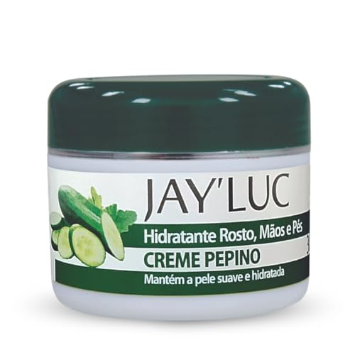 Creme Hidratante Pepino Jay Luc 30G, Jay'Luc Cosméticos, Creme Hidratante De Rosto, Mãos E Pés, Ver