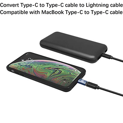 2 Pack, 27W, Type C Female To 8 Pin Male Pd Fast Charge Converter For Iphone 13 Pro Max/12/Xs/Xr/New Se/Ipad Air,Airpods 2 Pro, 9V2A18W30W,Usb C Cable, Laptop Power Cord With Emarker Ic, Rubber Holder #TOP6