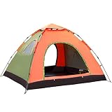 Easy to Assemble Tent Outdoor Automatic Hydraulic Household 3-4 People Camping Camping Travel Family Tent pad Pillow x3
