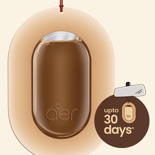 Image of Godrej aer O - Hanging Car Air Freshener - Caramel Latte (7.5g) | Gel Lasts up to 30 days | Car Accessories