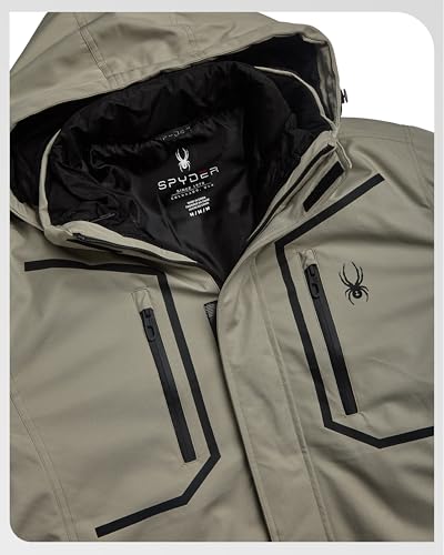 Image of Spyder Mens Ski Jacket Systems Waterproof Soft Shell Puffer Winter Coat