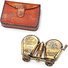 Vintage Brass Antique Binocular Folding Nautical Telescope Spyglass Monoculor W/Box Rustic Vintage Home Decor Gifts