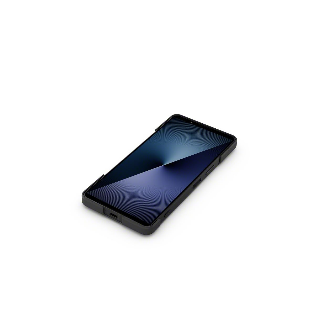 Sony Stylowa osłona z podpórką do smartfonu Xperia 1 VII | Pasek zapobiegający | Uniwersalna podpórka i nowy pasek z pierścieniem z myślą o wygodzie i lepszej ochronie, Czarny
