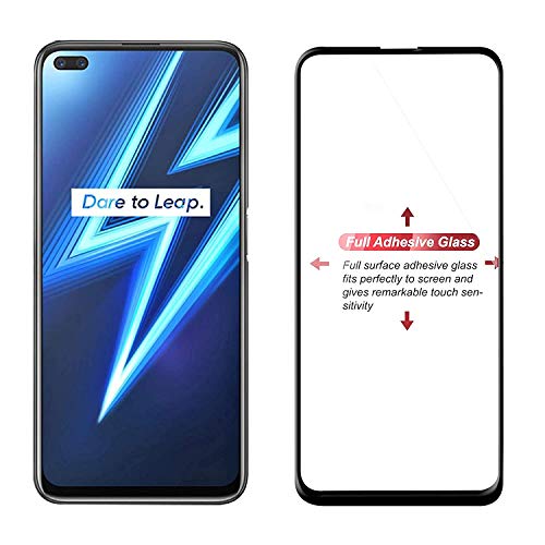 Image of Screen Protector for Realme 6 Pro /Realme X50 (Black) Tempered Glass Edge-to-Edge 6D Screen Guard With Installation Kit