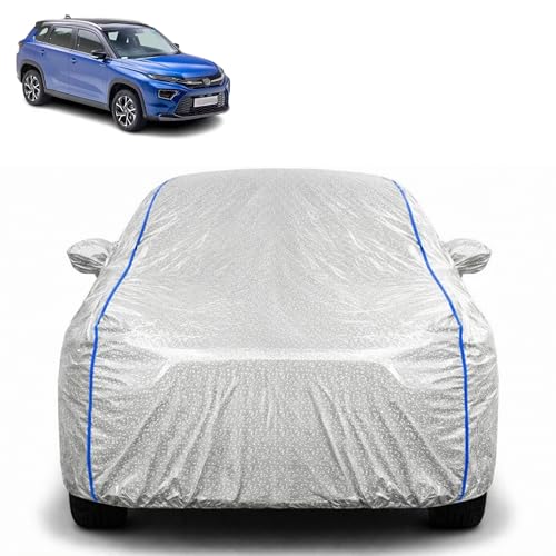 Image of Waterproof Car Cover for Toyota Urban Cruiser | All Weather Protection | UV Resistant & Dustproof | Soft Cotton Lining to Prevent Scratches | Triple Stitched with Mirror Pockets & Elastic Hem