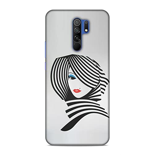 Image of Printed Mobile Back Hard Case Cover for Xiaomi Redmi 9 Prime /Xiaomi Poco M2 | Girl, Cute Girl, Eye Lashes, Scarf, Lipstick-2197