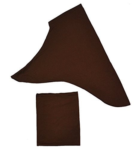 Zaffron Women's Al Amira Style Hijab Dark Brown