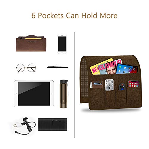 image for Naturoom Arm Chair Organizer, Armchair Caddy for Recliner Non-Slip Cou