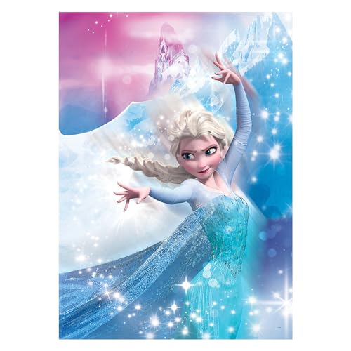 Komar La Reine des Neiges 2 Elsa Action - Dimensions : 50 x 70 cm - Tableau mural - Impression d'art (sans cadre) - Disney