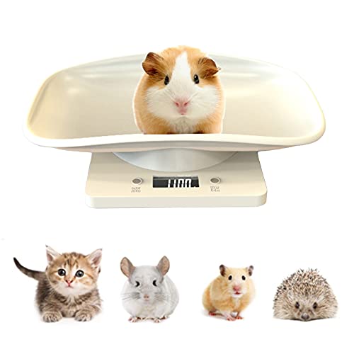 ペット体重計 デジタル ペットスケール 電子ペット体重計 小型動物用 精密 ポータブル 小型犬/猫/うさぎなど用 生まれたばかりのペット 健康管理 肥満対策 電池式 最大10 kg日本語説明書のサムネイル