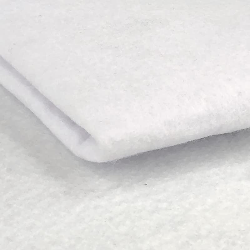 Acrylic Felt Fabric by the Metre - 60" (150cm) Extra Wide, 1mm Thick - Continuous Length Soft Crafting for Sewing, Applique, Decorations & Upholstery - Discount Fabrics LTD(White,5) โ image 1