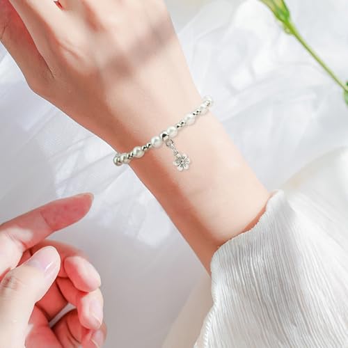 Flower Girl Gift, White Flower Girl Basket Proposal Bracelet for Bridesmaid Wedding Gifts2