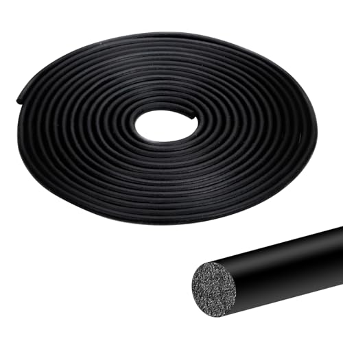 Orgthin 20FT Backer Rod 1/4 inch, Black Rubber Caulk Saver, Concrete Expansion Joint Filler, Weather Strip Seal for Gaps and Joints