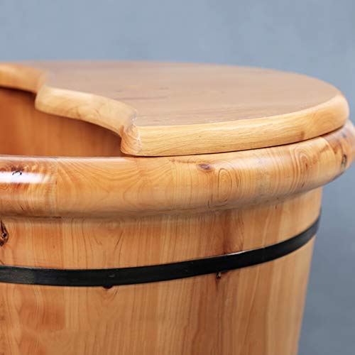 Spa de pies de madera robusto con tapa 26 cm miniatura 2