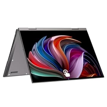 Xixaomiro 2 em 1 Laptop 10.95" FHD IPS Touchscreen,Intel Quad-Core i7-Lake-N N95,16GB RAM 256GB SSD,1TB SSD Expand,Teclado retroiluminado,Windows 11 Mini Notebook (Prata, 512GB)