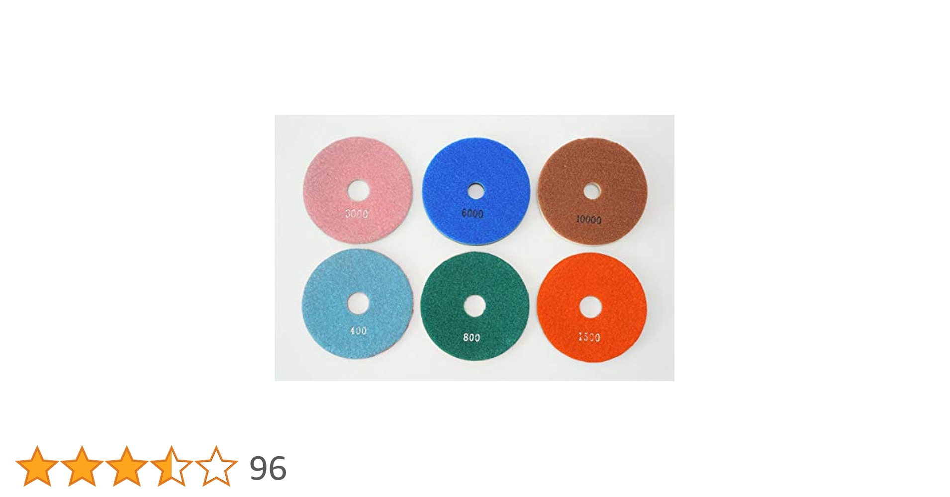 Amazon | 大理石用ダイヤモンド研磨パッド 125mm 6枚(#400 #800