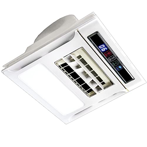 Ventilador de ventilación con luz LED integrada para montaje en techo, extractor silencioso 30×30 con pantalla LCD para baño y cocina, potente extractor de baño miniatura 1