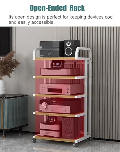 Mueble estéreo con ruedas soluciona la falta de espacio y el desorden de cables en salones 5