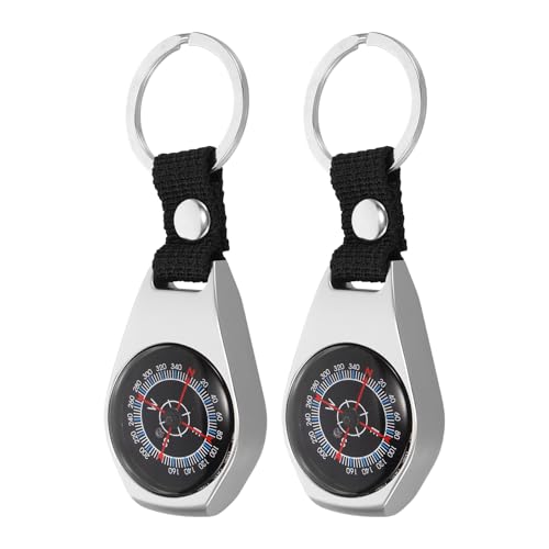 Brújulas de aleación de zinc con llavero, pack de 2 miniatura 1