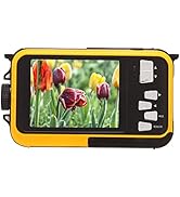 Waterproof Digital Camera, Full HD 2.7K 48MP Cameras with Selfie Dual Screens 16X Digital Zoom Un...