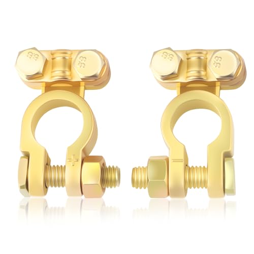 2PCS Positive & Negative Car Battery Terminal Connectors,Anti-Rust Battery Post Terminals for Improving Batteries Connections,Professional Top Post Batteries Terminal for Most Car,SUV