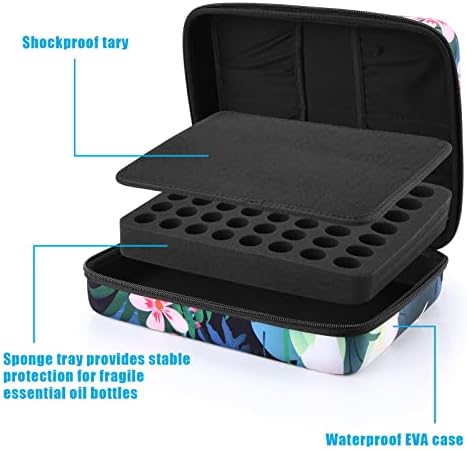 FITNATE Essential Oil Storage Holds 56 Bottles for 5/10/15ml Shockproof, Waterproof and Durable, Essential Oils Travel Case with Bottle Opener, Colorful Stickers, Droppers and Funnel