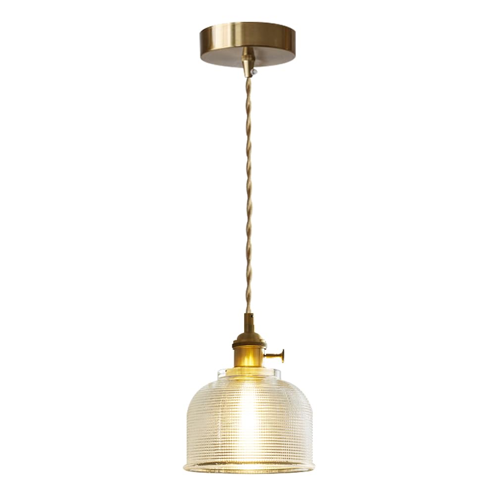 KBUUKYYXouy Nordic Minimalist Style Pendant Lamp, Transparent Glass Hanging Light, E26 Base Height Adjustable Chandelier, Restaurant Bedroom Living Room Decoration Fixtures