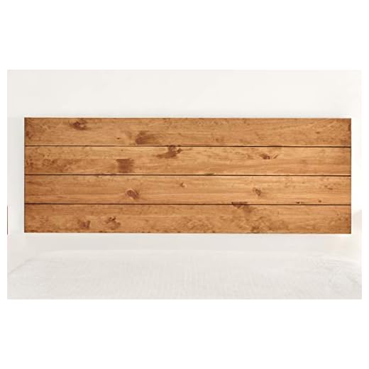 Hogar24-Cabecero Madera Maciza Natural Acabado Encerado. Medidas:155 x 60 x 2 cm.