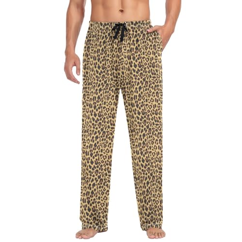 JUNZAN Cheetah Print Pajama Pants for Men Pj Pants Mens Pajama Bottoms XL3