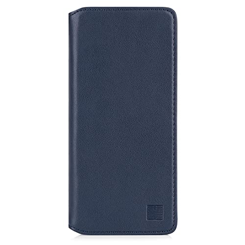 32nd Serie Classica 2.0 - Custodia a Portafoglio in Pelle Vera per Motorola Moto G60S, Case Realizzato in Pelle Premium con Diversi Comparti, Chiusura Magnetica e Supporto Integrato - Blu Navy