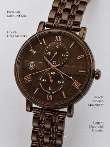 Image of MOOVER Women's Analog Quartz Watch with Stainless Steel Strap