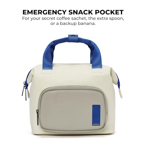 Image of MOKOBARA The Take-Out Lunch Bag - Tan Spill-Proof Large & Roomy for Daily Use, Office Carry, Travel, Easy Access & Easy to Clean (Vision Board), Off-White