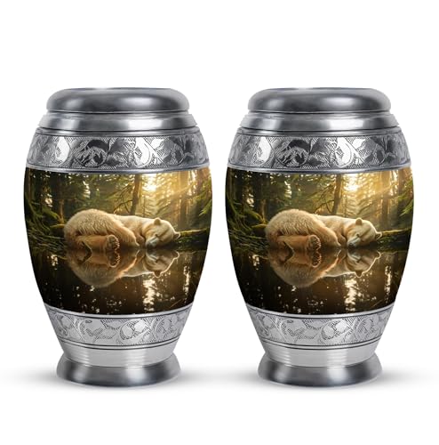 Image of Bear Urn - Small Urn for Ashes - Adult Urns for Men - Adult Cremation Urns - Cremation Urns for Adult Ashes Women - (3 inch Pack of 2)