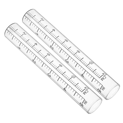BESTonZON 2Pcs Outdoor Rain Gauge Replacement Tubes Accurate Water Measuring Tools for Garden Home Use Glass Design for Easy Rainfall Measurement and Visual Clarity
