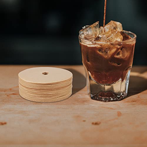 220Pcs Round Coffee Filters, 3.75Inch Coffee Filters Paper Unbleached Disc Coffee Filters Espresso Coffee Filter For Bozeman Percolator (Brown) #TOP5