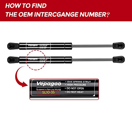 Vepagoo Ml9945 10 Inch 45 Lb/200N Gas Shocks Struts Lift For Truck Pickup Tool Box Storage Lid Door,Set Of 2 Vepagoo #TOP4