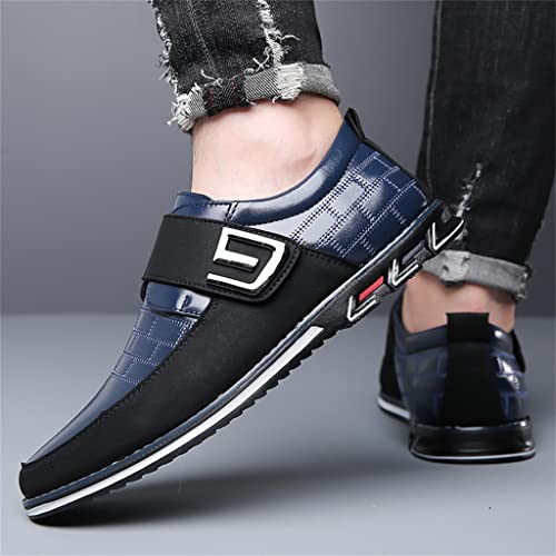 Image of Veslexth Men Casual Driving Sneakers Loafers Breathable Comfort Walking Wing Tips Lace Up Luxury Leather Shoes for Male Business Work Office Dress Outdoor