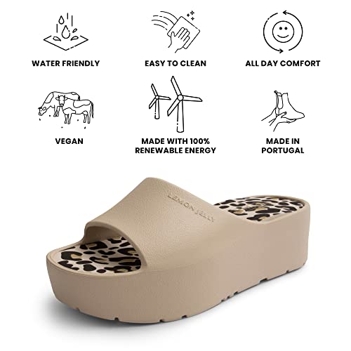 Lemon Jelly Women's Enyd Platform Sandals - Cute Water-Friendly Comfort Wedges for the Beach or Casual Wear - Super Lightweight Slip-On Flip Flops for Ladies4