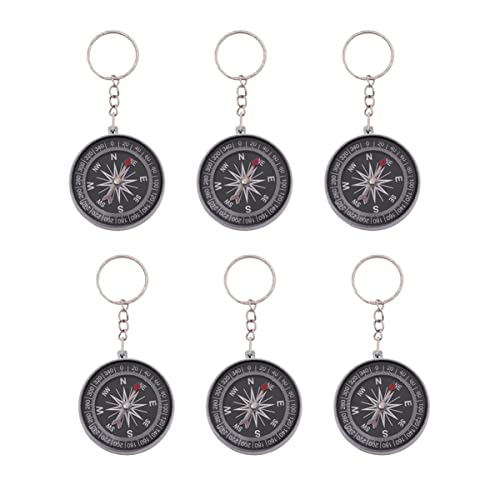 Set de 6 brujulas mini para llavero Toyvian miniatura 1