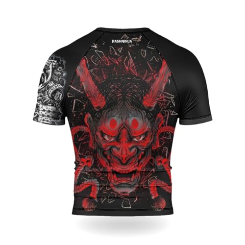 Samurai Men’s BJJ Rash Guard Short Sleeve Baselayer Skins Performance Fit Compression Shirts for MMA Jiu-Jitsu3